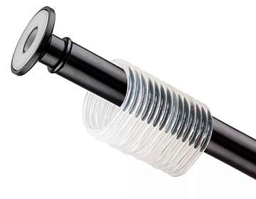 Карниз для ванны 1-ый 1,2*2,2 ЧЕРНЫЙ прямой (11002)