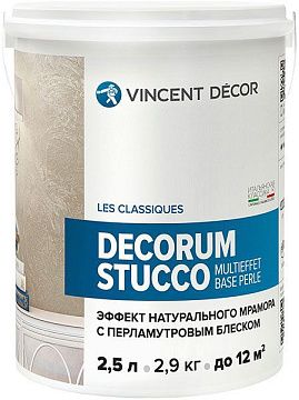 Decorum Stucco Multieffet 2,5л (base Perle) Vincent Decor декоративное покрытие 