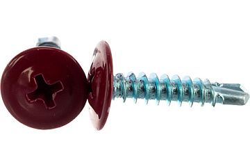4,2х19 RAL3005 Саморез   с прессшайбой сверло (1000)