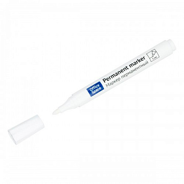 Маркер перманентный 2-5мм белый OfficeSpace 8004 PM_62879