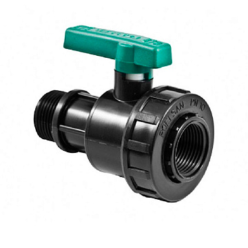 Кран шаровый ПНД 1Н*1В POELSAN