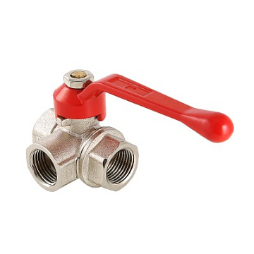 Кран шаровый 3-ходовой L-обр. (Valtec) d15(1/2) (VT360