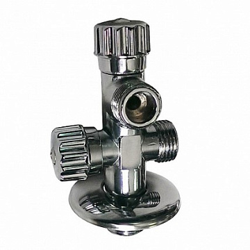 МАК  - Кран для двойного подключения   манжетный    1/2х1/2х1/2 (126)