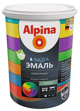Alpina Эмаль Белорусская акриловая  шелк-мат. База 3, 0,864 л