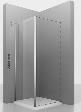 Боковая панель 100*200 RGW  Z-050-3 Хром/Прозрачное/6мм 352253100-11