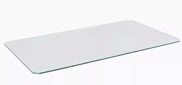 Полка стекл. с закруг.краями.прозр. 60x15x0.6см L2R615