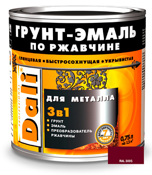 Эмаль DALI RAL 3005 винно-красный 0,75л