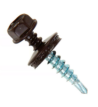 Саморез кров. 8019 4,8х35 серо-коричневый (уп200)