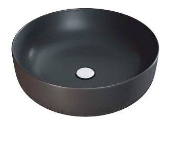 Раковина SHELL BLACK MATT накладная 415*415*135 (0218 black matt)