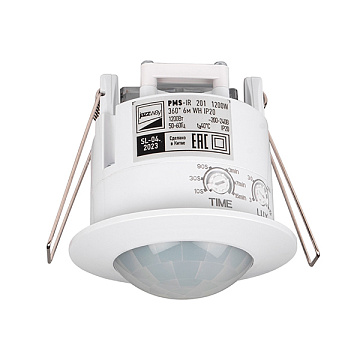 Датчик движения PMS-IR 201 1200Вт 360°  6м WH IP20 Jazzway