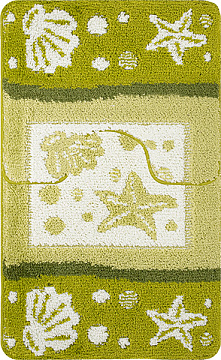 Набор ковриков Санакс д/ванн gold морское дно 60*100+50*60 зелёный 104