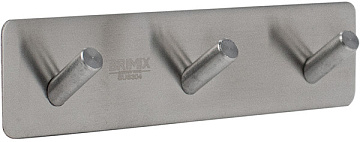 Крючок самоклейка без сверления на планке 3шт BRIMIX НЕРЖ.СТАЛЬ (542)