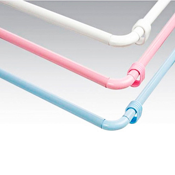 Карниз для ванной угловой 90*90см ГОЛУБОЙ (002)