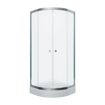 Душевое ограждение с поддоном TRITON РИФ (90*90) поддон НИЗКИЙ, стекло ГРЕЙС,профиль ХРОМ