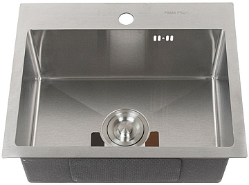 Мойка из нержавеющей стали FABIA PROFI 50*40см, толщина 3,0*0,8мм, глубина 200мм + сифон (504030)