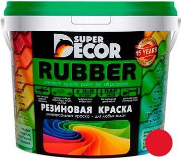 Краска резиновая SUPER DECOR №5 Аллые паруса 1 кг