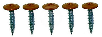 4.2х19 Саморез с прессшайбой сверло RAL8017 коричневый (1000)