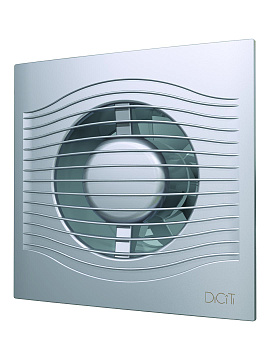 Вентилятор SLIM 4C gray metal, D 100, осевой вытяжной с обратным клапаном