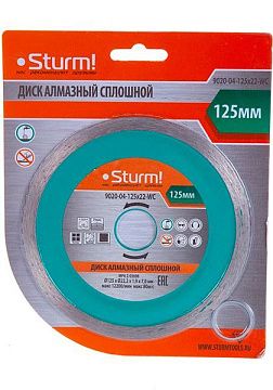 Алмазный диск сплошной 125мм Sturm! 9020-04-125x22-WC