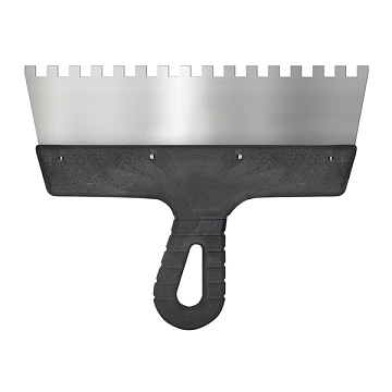 Шпатель фасадный 250мм зубчатый 8мм нерж. 35216  БИБЕР