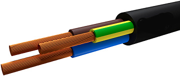 Провод ПВС 3х1,5 ГОСТ черн.
