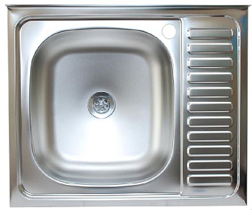 Мойка из нержавеющей стали VLADIX (600*500*0.4) (ЛЕВАЯ) глубина-130