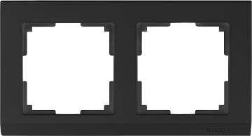Рамка WERKEL на 2 поста (черный) WL04-Frame-02-black обычная