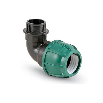 Уголок с наружной резьбой ПНД 25*3/4 POELSAN (15)