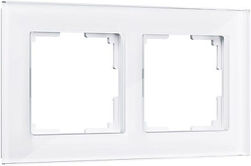 Рамка на 2 поста (белый,стекло) WL01-Frame-02 