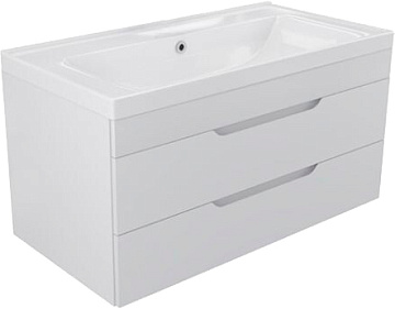 MIRSANT SOHO QUADRO 100 Тумба подвесная без доводчиков с умывальником DEEP-100