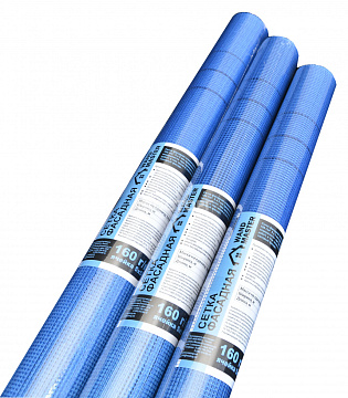 Сетка фасадная яч.5х5, 160г/м2, 1х50м Суффикс/WandMaster