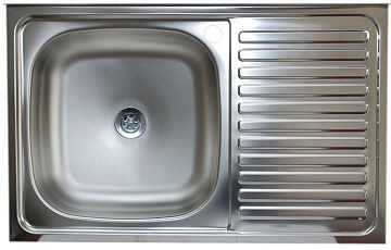 Мойка из нержавеющей стали VLADIX (800*500*0.4) (ЛЕВАЯ) глубина-130