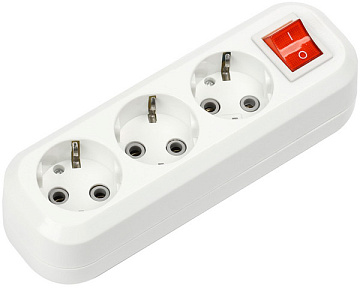 Колодка Smartbuy 3 гнезда с/з с выкл 16А/3,5кВт (SBE-16-3-00-ZS)