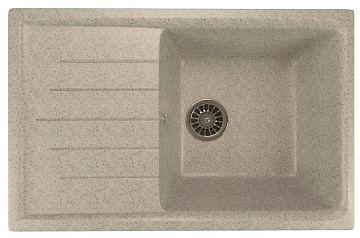 Мойка из искусственного мрамора MIXLINE ML-GM19 750*500*200мм с крылом, ПЕСОЧНЫЙ (302)
