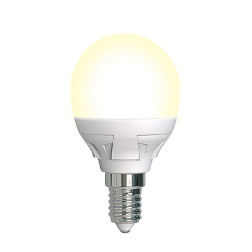 Лампа UNIEL LED-G45 7W/3000K/E14/FR/DIM PLP01WH Серия Яркая
