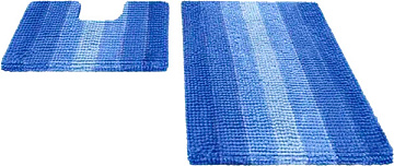 Набор ковриков SHAHINTEX д/ванн MULTIMAKARON 60*90+60*50 синий
