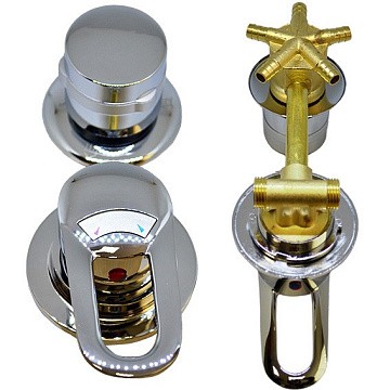 Смеситель для душевой кабины 5-х режимный 100 мм ERLIT вывод под хомут (0921075005)