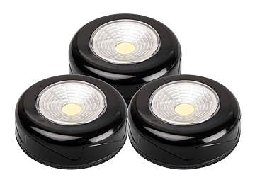 Фонарь ФАZА TF3-3xL1W-bk (3 x черн.) Светильник с ручным вкл., пушлайты