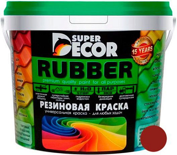 Краска резиновая SUPER DECOR №4  дикая вишня   1 кг