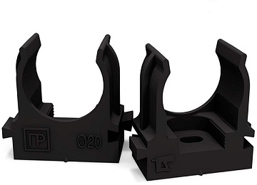 Держатель для гофротруб d20 черный