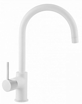 Смеситель ЛАТУНЬ для кухни AZARIO TASCO белый матовый (AZ-151644316)