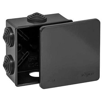 Коробка распред ОП 85х85х40мм УХЛ1 IP54 черн. Ruvinil 67040Ч (105шт)