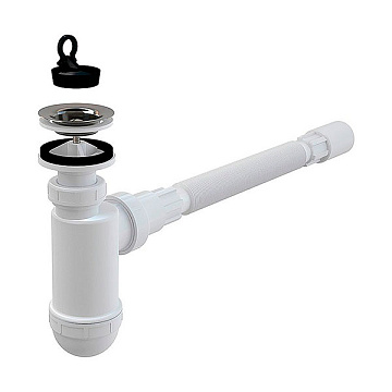 ALCAPLAST Сифон для умывальника с гибк.соед. d40мм (A41 FLEXI)
