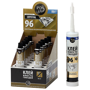 Клей вместо гвоздей POINT96 кристально-прозрачный (80мл;10шт)