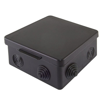 Коробка распред ОП 100х100х50мм (откид. крышка)УХЛ1 IP54 черн. Ruvinil 67045Ч