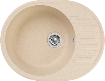 Мойка кухонная кварцевая GRANFEST QUARTZ GF-Z-58 620x480 БЕЖЕВЫЙ (БЕЗ СИФОНА)
