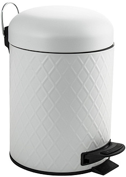 Ведро круглое 5л эмаль с узором, педаль САНАКС (1505)