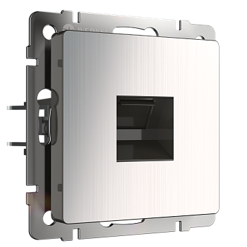 Механизм розетки WERKEL Ethernet RJ-45 (глянцевый никель) WL02-RJ-45