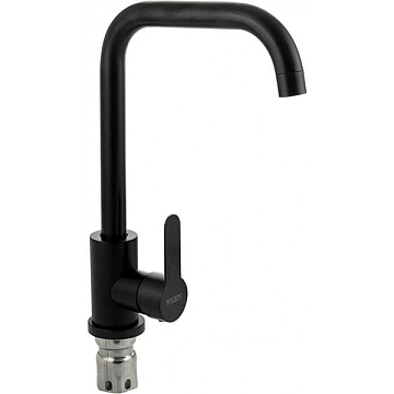 Смеситель MAGNUS для кухни Г-образный излив, НЕРЖАВЕЮЩАЯ СТАЛЬ, ЧЕРНЫЙ (9202)