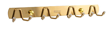 Крючок BRIMIX на планке 8шт.матовое золото (5834)